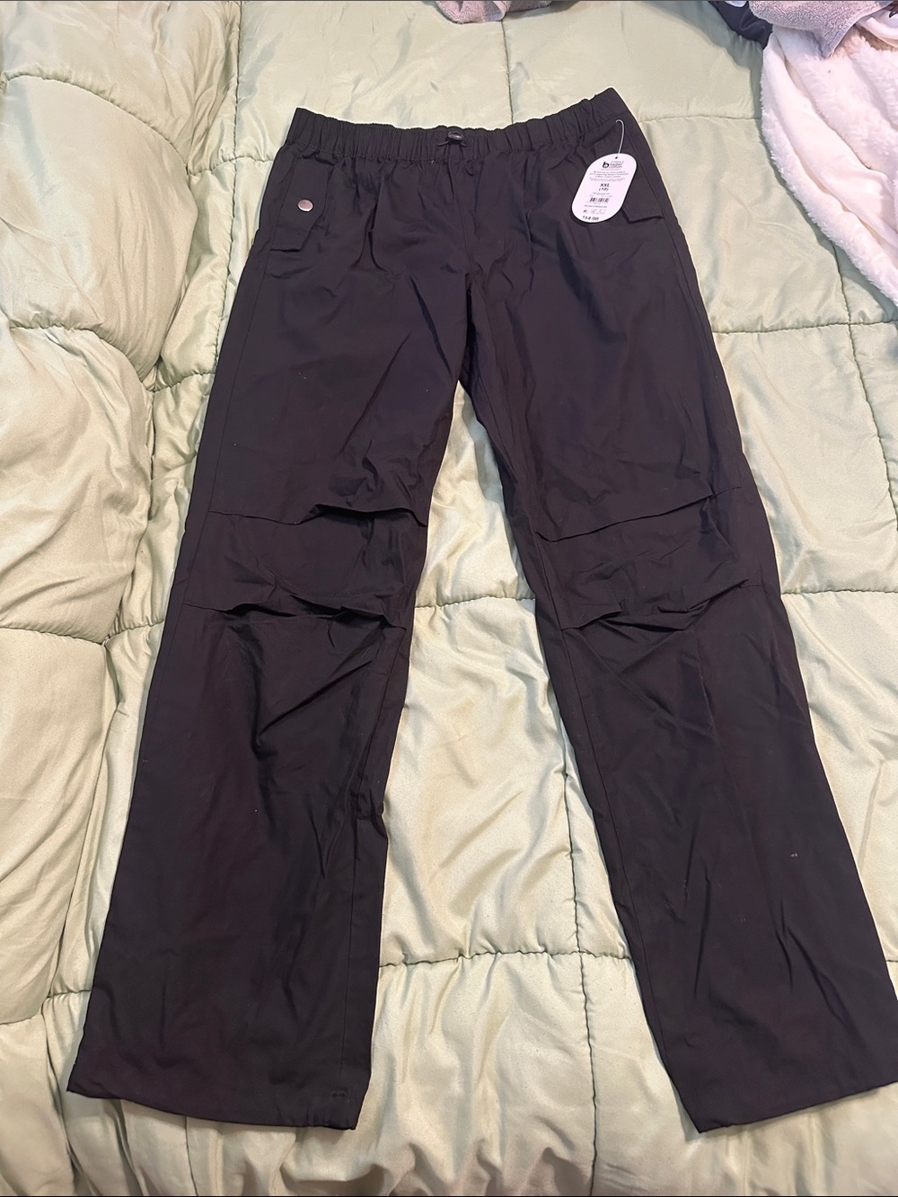 wonder nation Black Cargo-Style Kids Pants